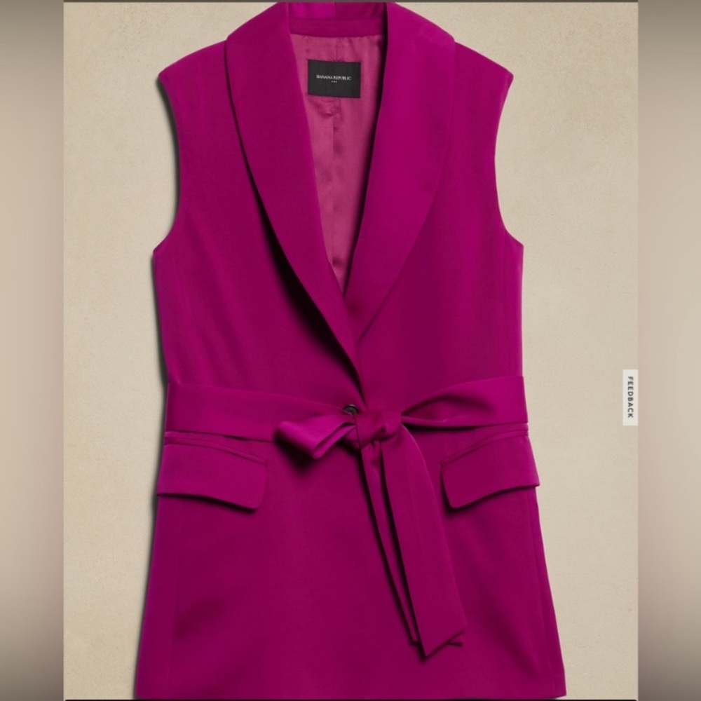 NWT Banana Republic Silky Tie waist vest